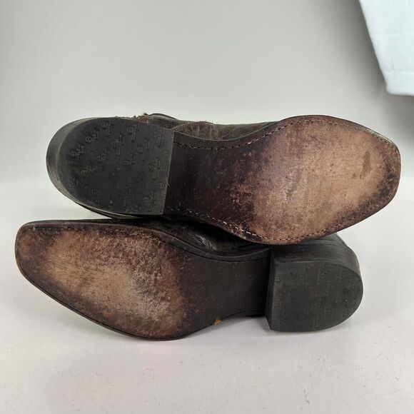 Sonora Double H DH 5221 Women's US 10 M Distressed Brown Leather Cowboy Boots - Picture 5 of 14